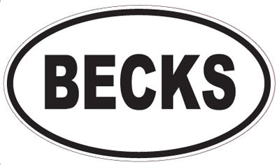 BECKS - Oval Sticker