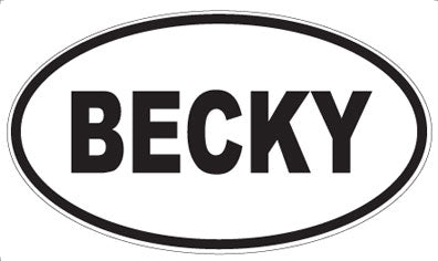 BECKY - Oval Magnet