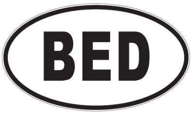 BED - 3 Letter Initials Oval Sticker