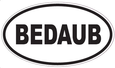 BEDAUB - Oval Sticker
