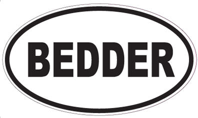 BEDDER - Oval Sticker