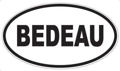 BEDEAU - Oval Magnet