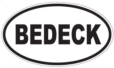 BEDECK - Oval Sticker