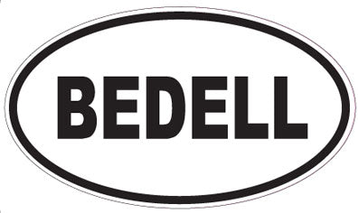 BEDELL - Oval Sticker