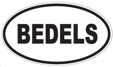 BEDELS - Oval Sticker