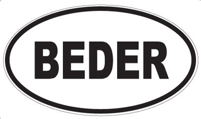 BEDER - Oval Magnet