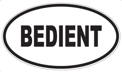 BEDIENT - Oval Magnet