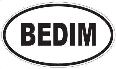 BEDIM - Oval Sticker