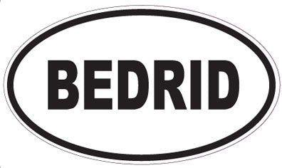BEDRID - Oval Sticker