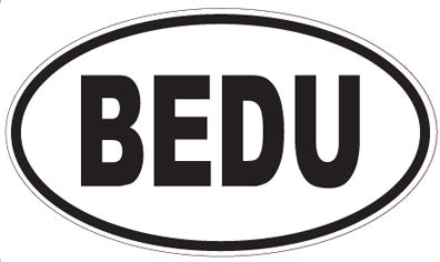 BEDU - Oval Sticker