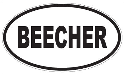 BEECHER - Oval Magnet