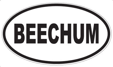 BEECHUM - Oval Magnet