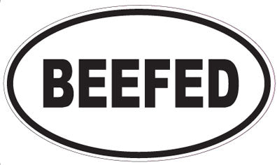 BEEFED - Oval Sticker