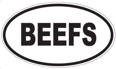 BEEFS - Oval Magnet
