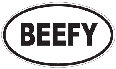 BEEFY - Oval Sticker