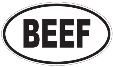 BEEF - Oval Sticker