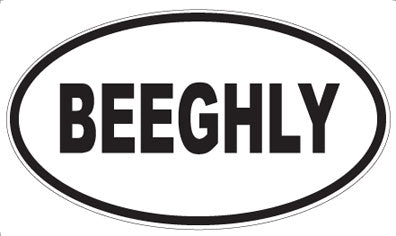 BEEGHLY - Oval Magnet
