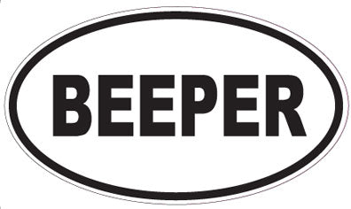 BEEPER - Oval Sticker