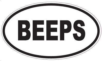 BEEPS - Oval Sticker