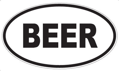 BEER - Oval Magnet