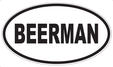 BEERMAN - Oval Magnet