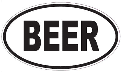 BEER - Oval Sticker