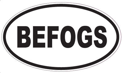 BEFOGS - Oval Sticker