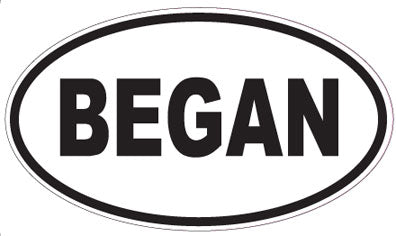 BEGAN - Oval Sticker