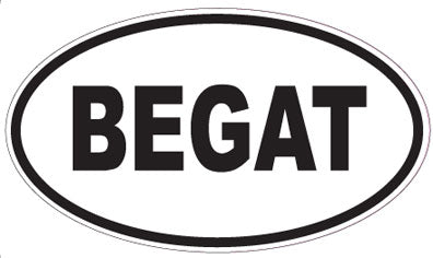 BEGAT - Oval Magnet