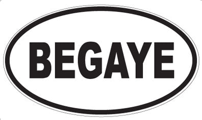 BEGAYE - Oval Magnet