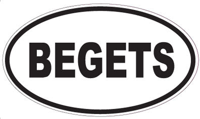 BEGETS - Oval Sticker