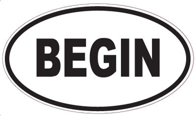 BEGIN - Oval Magnet