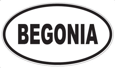 BEGONIA - Oval Magnet