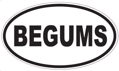 BEGUMS - Oval Sticker