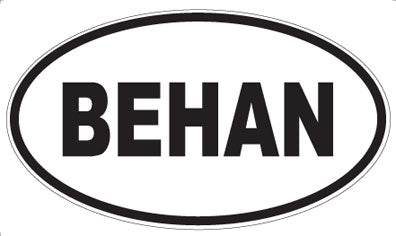 BEHAN - Oval Magnet