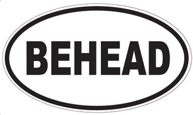 BEHEAD - Oval Sticker