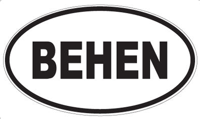 BEHEN - Oval Magnet