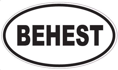 BEHEST - Oval Sticker