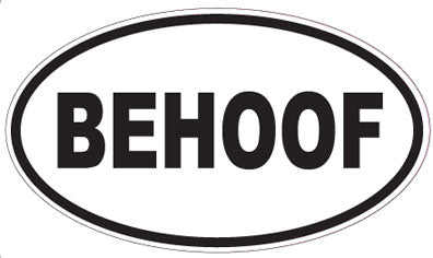 BEHOOF - Oval Sticker