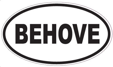 BEHOVE - Oval Sticker