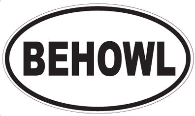 BEHOWL - Oval Sticker