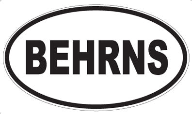 BEHRNS - Oval Magnet