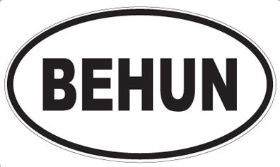 BEHUN - Oval Magnet