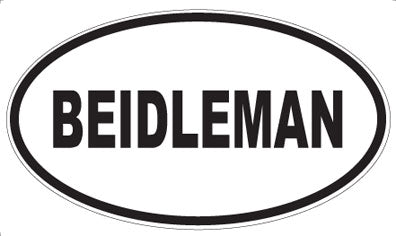 BEIDLEMAN - Oval Magnet