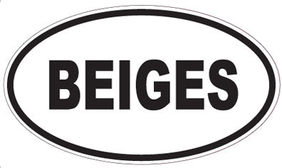BEIGES - Oval Sticker
