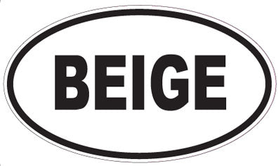 BEIGE - Oval Magnet