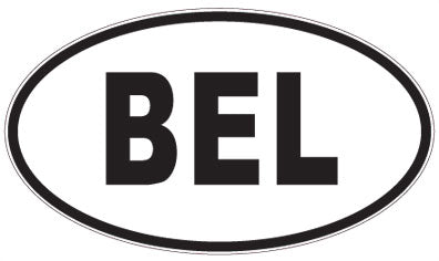BEL - 3 Letter Initials Oval Sticker