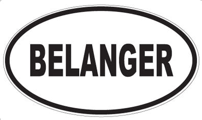 BELANGER - Oval Magnet
