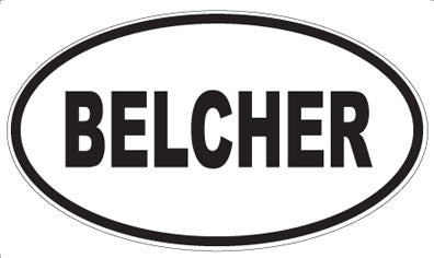 BELCHER - Oval Magnet