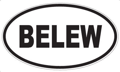 BELEW - Oval Magnet
